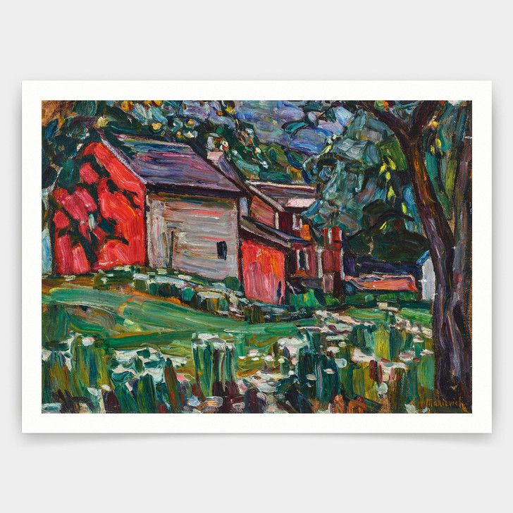 Abram Manievich,country House, Outskirts Of Moscow,art prints,Vintage art,canvas wall art,famous art prints,V2961