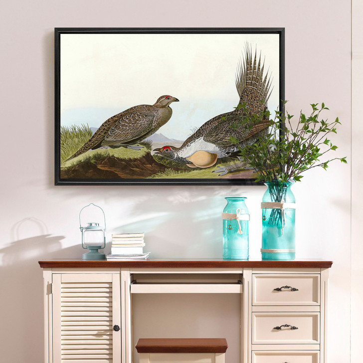 John James Audubon, Cock of the Plains,The Birds of America,canvas print,canvas art,canvas wall art,large wall art,framed wall art,p1828