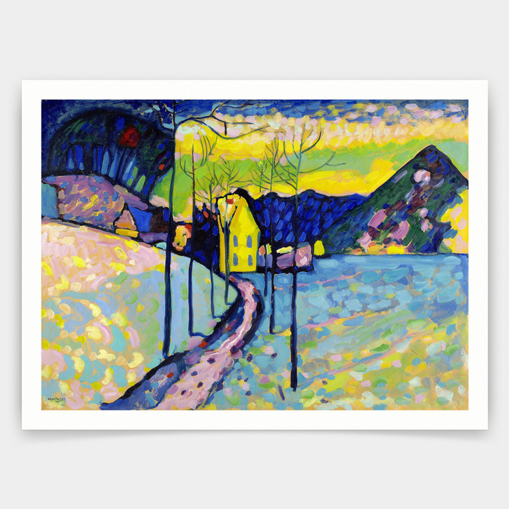 Wassily Kandinsky,Winter Landscape 1909,art prints,Vintage art,canvas wall art,famous art prints,q1496