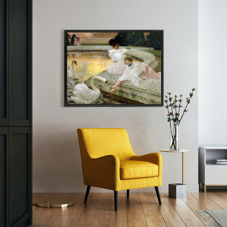 Joseph Marius Avy,The Swans,large wall art,framed wall art,canvas wall art,large canvas,M4489
