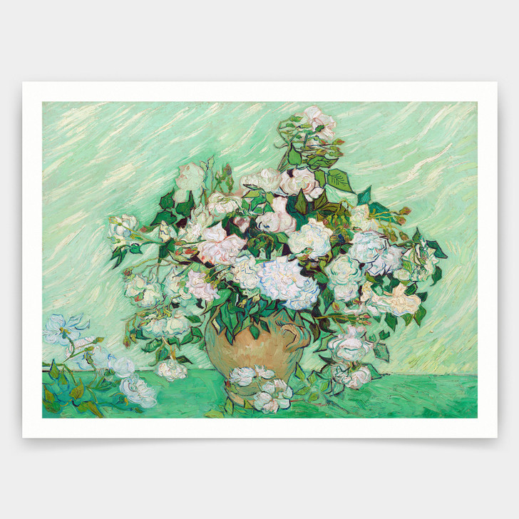 Vincent van Gogh,Roses, 1890,art prints,Vintage art,canvas wall art,famous art prints,q1457