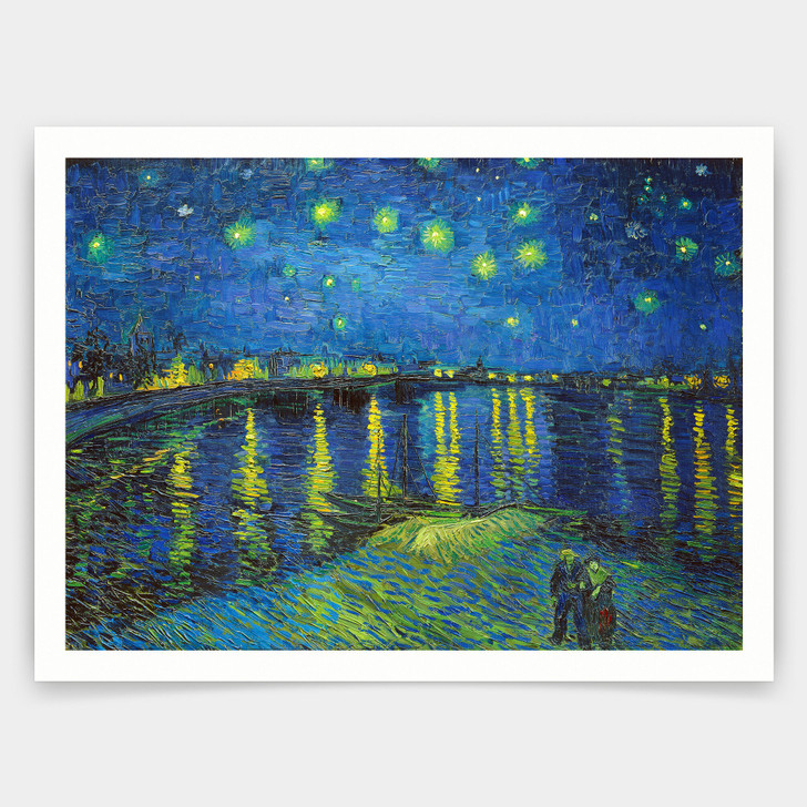 Vincent van Gogh ,Starry Night Over The Rhone,art prints,Vintage art,canvas wall art,famous art prints,q1421