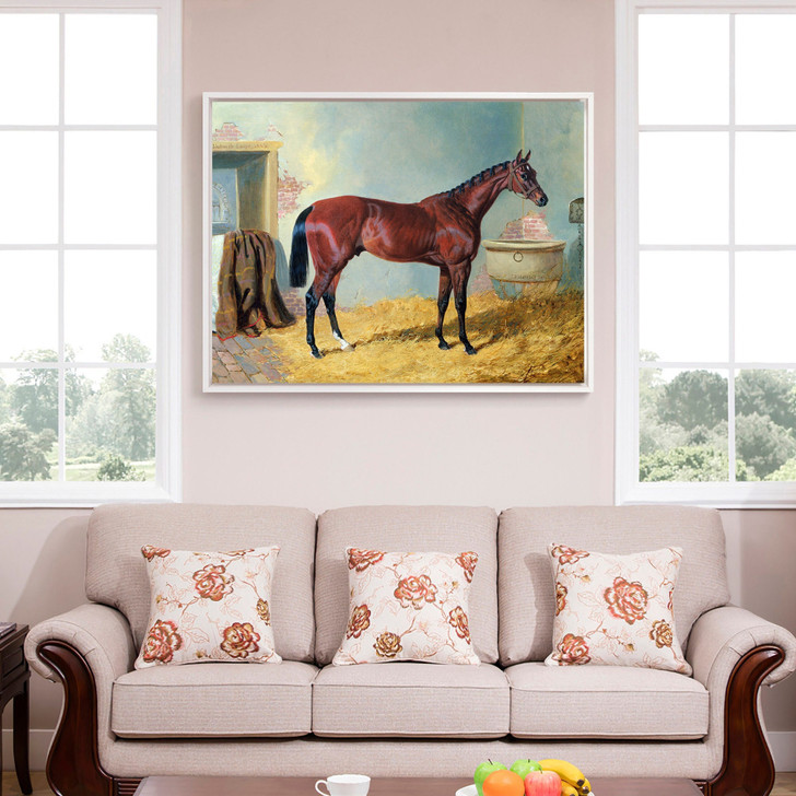 John Frederick Herring Snr,Horse in a Stable,large wall art,framed wall art,canvas wall art,large canvas,M4410