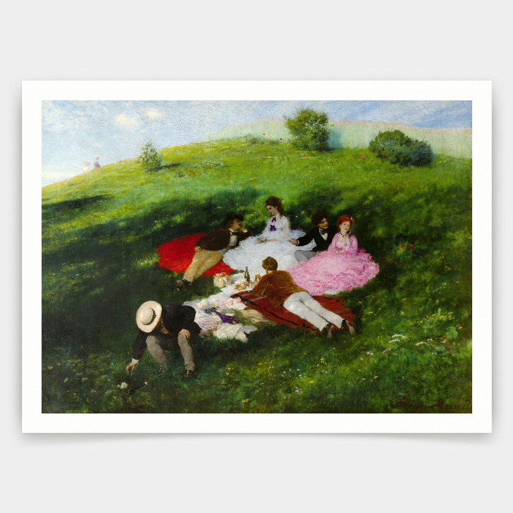 Pál Szinyei Merse,Picnic in May,art prints,Vintage art,canvas wall art,famous art prints,q1375