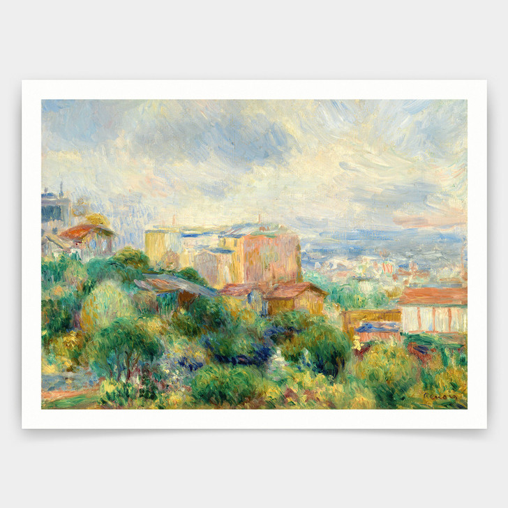 Pierre-Auguste Renoir,View From Montmartre,Vue de Montmartre,art prints,Vintage art,canvas wall art,famous art prints,q1360
