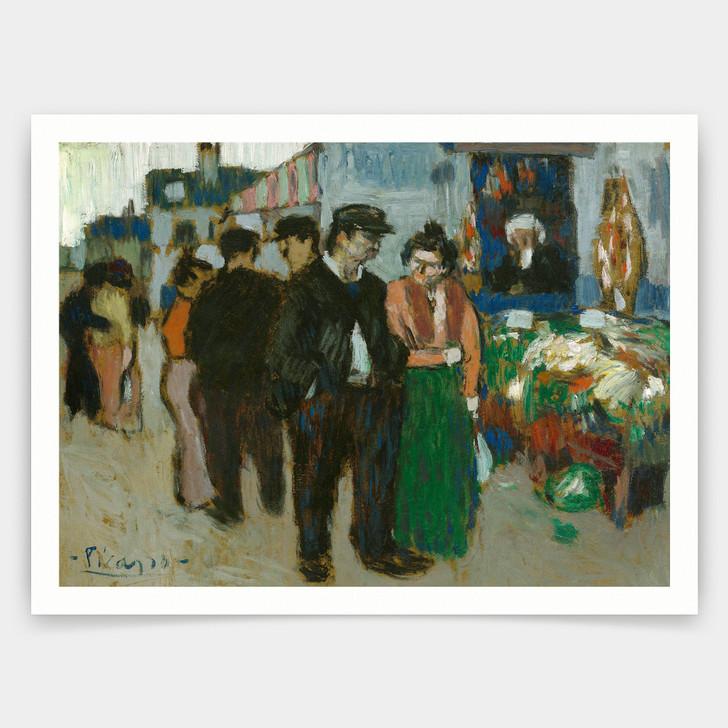 Pablo Picasso,La rue Lepic,art prints,Vintage art,canvas wall art,famous art prints,V4701