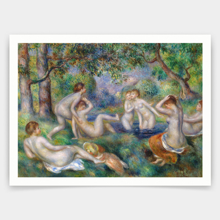 Pierre-Auguste Renoir,Bathers ,in the Forest,Baigneuses dans la forêt,art prints,Vintage art,canvas wall art,famous art prints,q1334