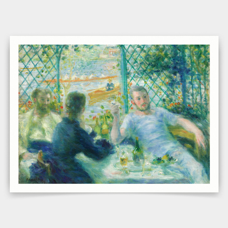 Pierre Auguste RenoirLunch at the Restaurant Fournaise,The Rowers’ Lunch,1875,art prints,Vintage art,canvas wall art,famous art prints,q1320
