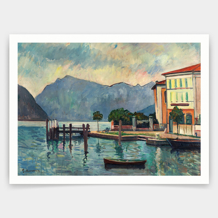 Piero Marussig,Lago d,u0027Iseo,art prints,Vintage art,canvas wall art,famous art prints,q1318