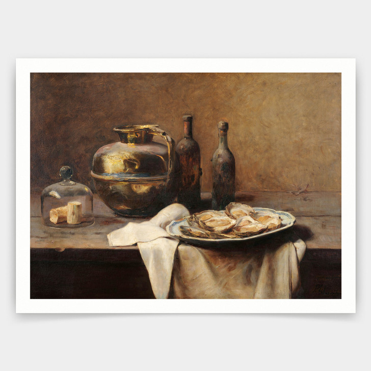 Pedro Alexandrino,Ostras e cobres Oysters and Copperware,art prints,Vintage art,canvas wall art,famous art prints,q1313