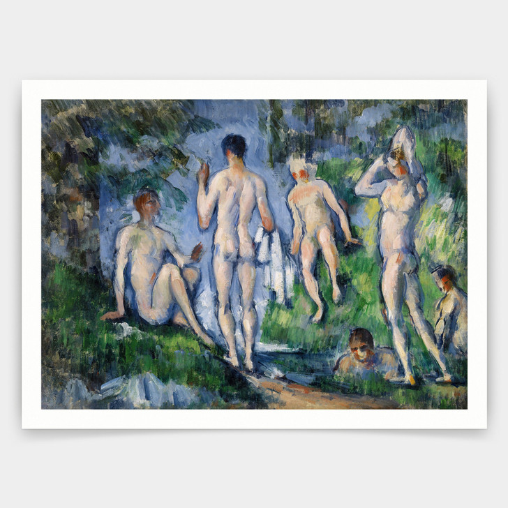 Paul Cezanne,Group of Bathers,art prints,Vintage art,canvas wall art,famous art prints,V4737