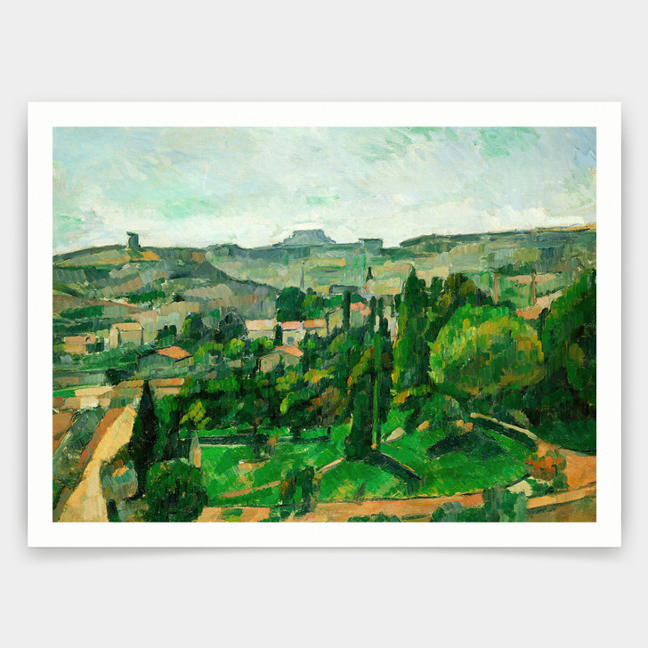 Paul Cezanne,Landscape in the Ile de France,art prints,Vintage art,canvas wall art,famous art prints,V4742