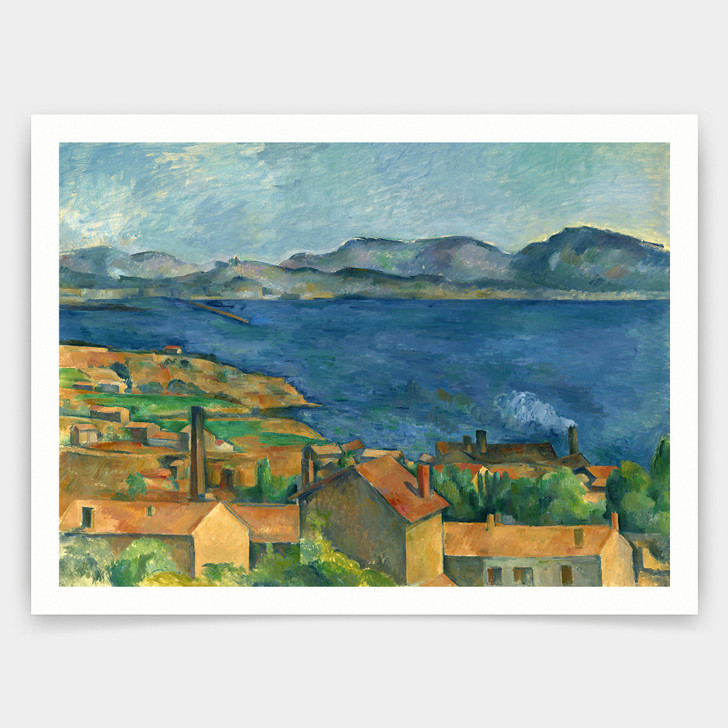 Paul Cezanne,The Bay of Marseille, Seen from L’Estaque,art prints,Vintage art,canvas wall art,famous art prints,V4757