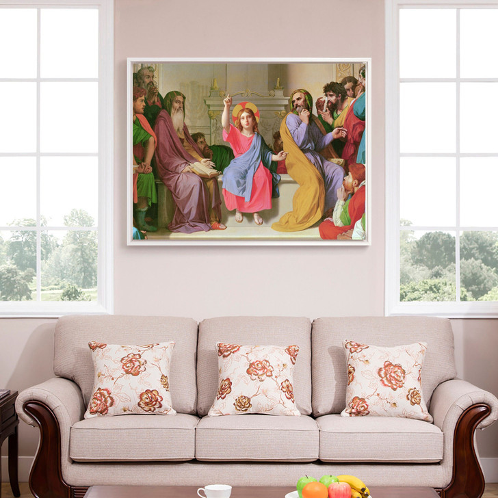 Jean Auguste Dominique Ingres,Jesus Among The Doctors, Detail Of Jesus,large wall art,framed wall art,canvas wall art,large canvas,M4265