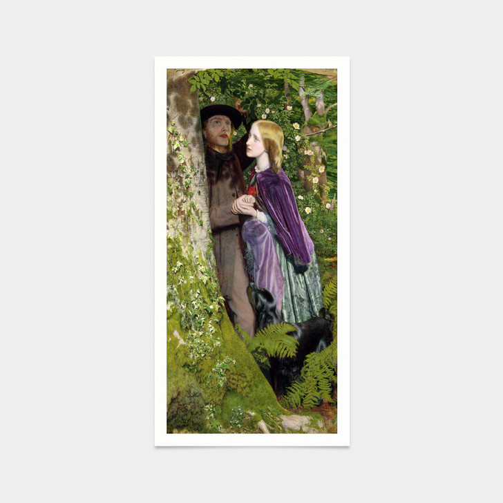 Arthur Hughes,Long Engagement,art prints,Vintage art,canvas wall art,famous art prints,vertical narrow prints,V7313