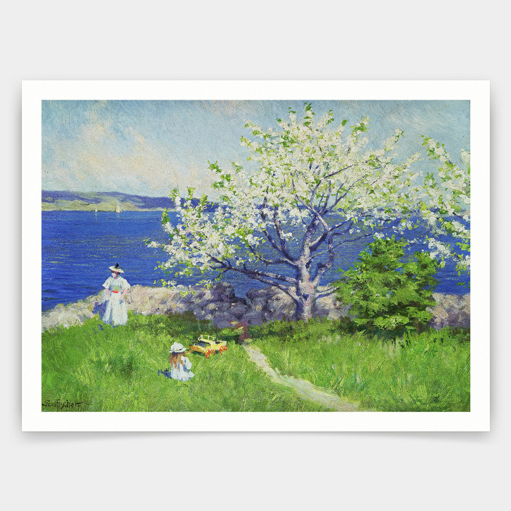 Paul Fischer,A fjord near Oslo,art prints,Vintage art,canvas wall art,famous art prints,V4773