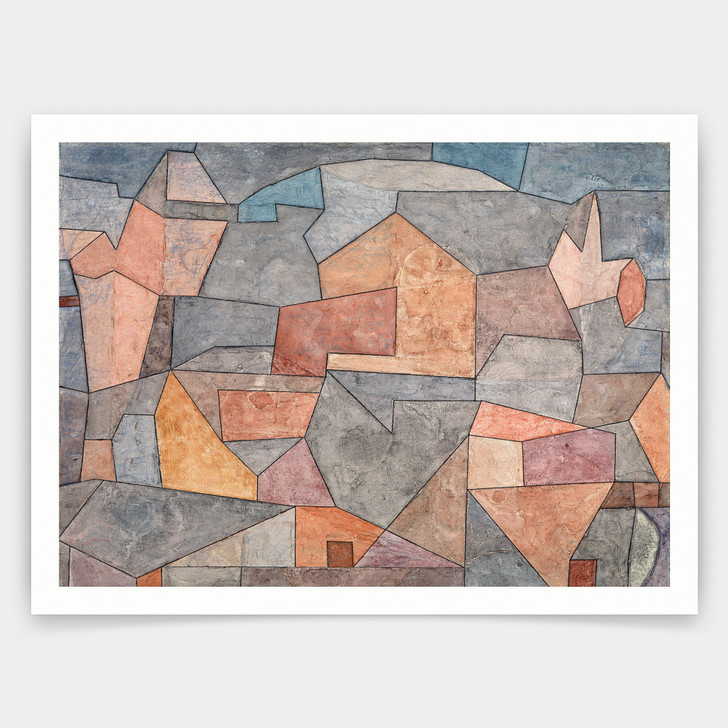 Paul Klee,Village Among Rocks,Abstract Wall Art,art prints,Vintage art,canvas wall art,famous art prints,V4794