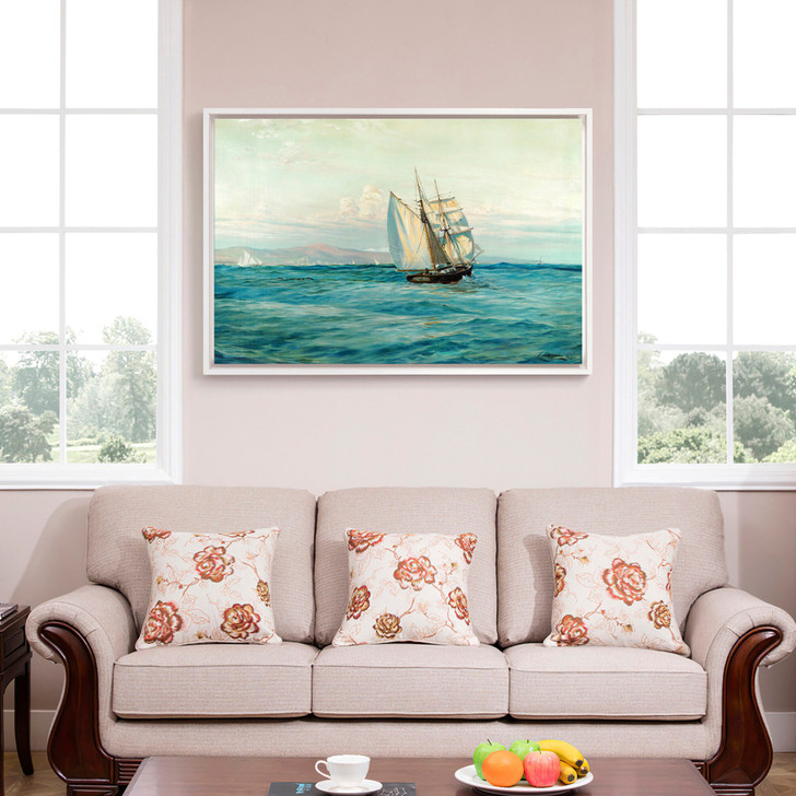 Sailboat on the sea, seascape,ocean art,canvas print,canvas art,canvas wall art,large wall art,framed wall art,p1786