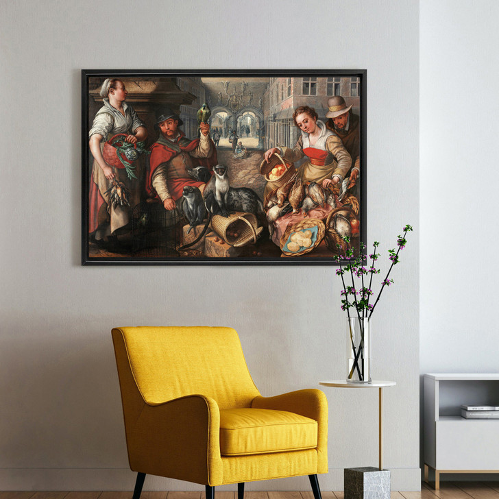 Joachim Beuckelaer,Vendor of Exotic Animals,canvas print,canvas art,canvas wall art,large wall art,framed wall art,p1785