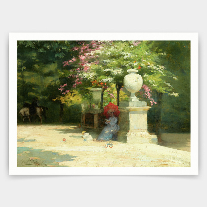 Paul Peel,Luxembourg Gardens, Paris,art prints,Vintage art,canvas wall art,famous art prints,V4799