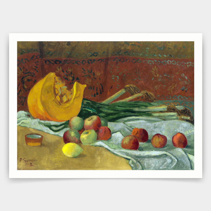 Paul SErusier,Still life with pumpkin,art prints,Vintage art,canvas wall art,famous art prints,V4804