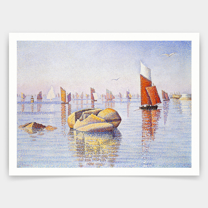 Paul Signac,Concarneau,Quiet Morning,art prints,Vintage art,canvas wall art,famous art prints,V4807