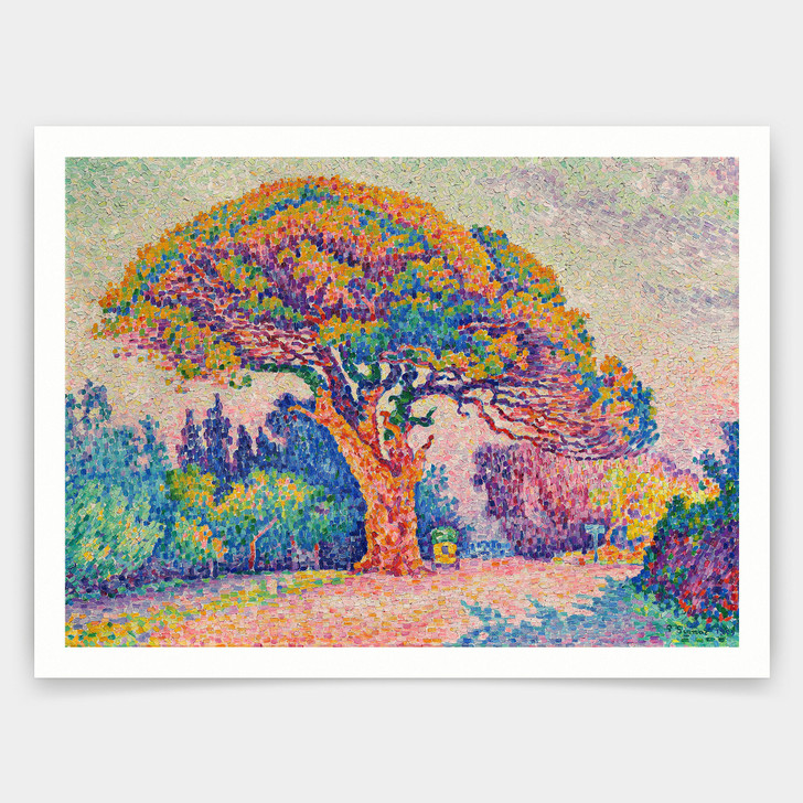 Paul Signac,Pinetree at Saint-Tropez,Pine Bertaud,art prints,Vintage art,canvas wall art,famous art prints,V4810