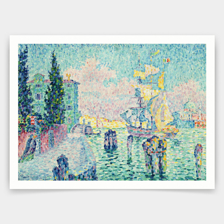 Paul Signac,The Green House, Venice,art prints,Vintage art,canvas wall art,famous art prints,V4818