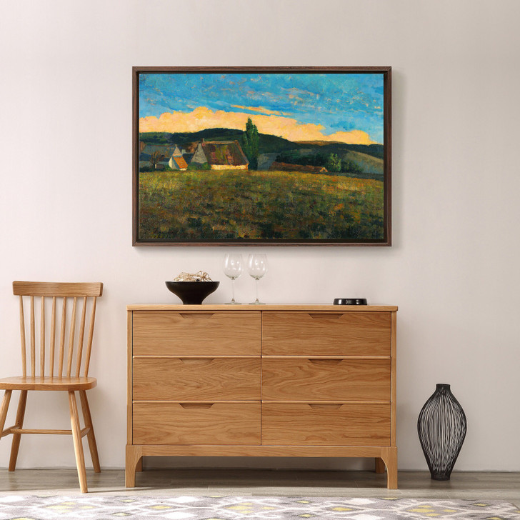 Henrique Pousão,Landscape St, Sauves,Rural field landscape,canvas print,canvas art,canvas wall art,large wall art,framed wall art,p1741