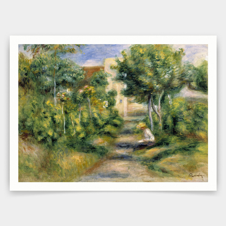 Pierre Auguste Renoir ,The Garden in Cagnes,art prints,Vintage art,canvas wall art,famous art prints,V4846