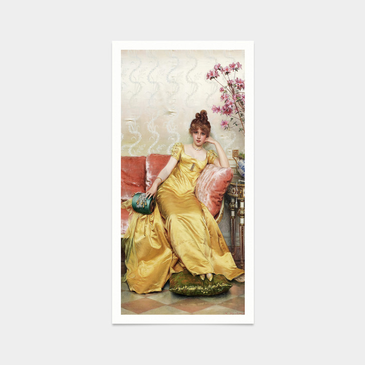Frederic Soulacroix,Reverie,  Portrait of a Lady,art prints,Vintage art,canvas wall art,famous art prints,vertical narrow prints,V7684