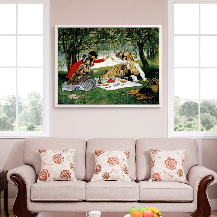 James Jacques Joseph Tissot,Partie Carree,large wall art,framed wall art,canvas wall art,large canvas,M4219