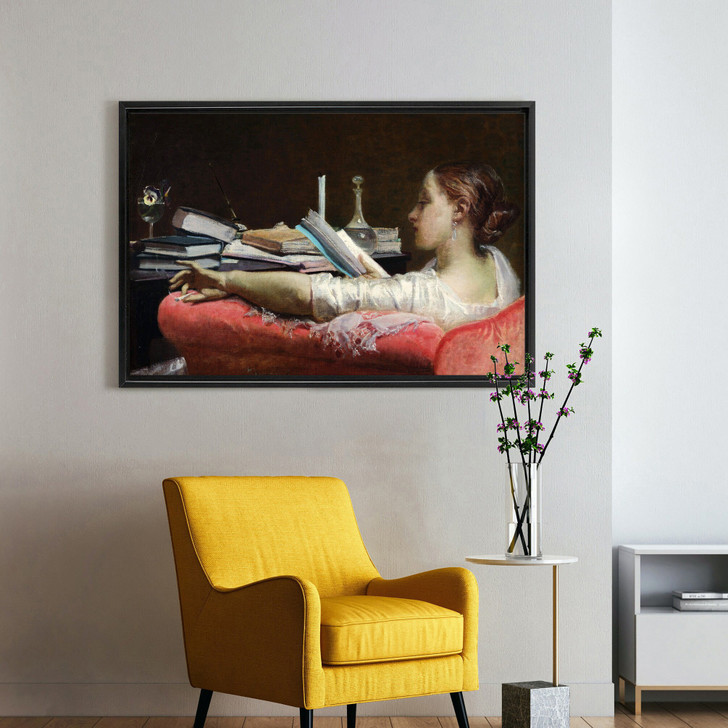 Federico Faruffini,The Reader,Woman reading,canvas print,canvas art,canvas wall art,large wall art,framed wall art,p1683