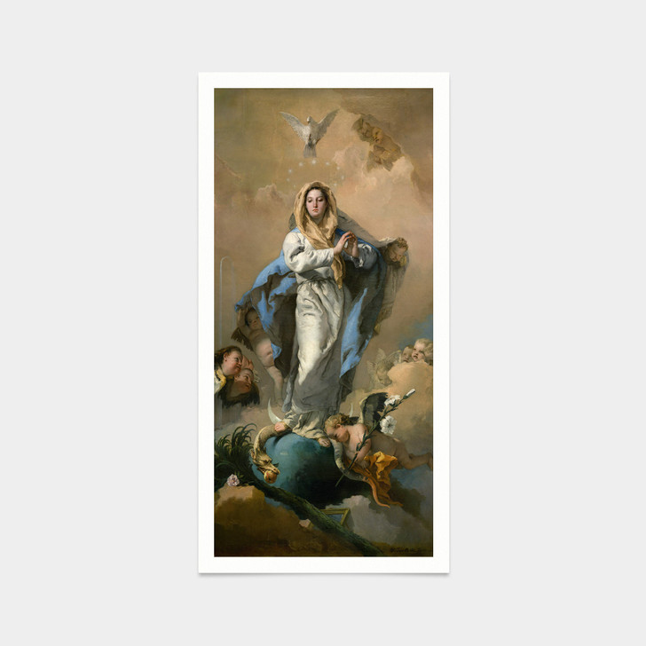 Giovanni Battista Tiepolo,The Immaculate Conception, 1768,art prints,Vintage art,canvas wall art,famous art prints,vertical narrow ,V7693