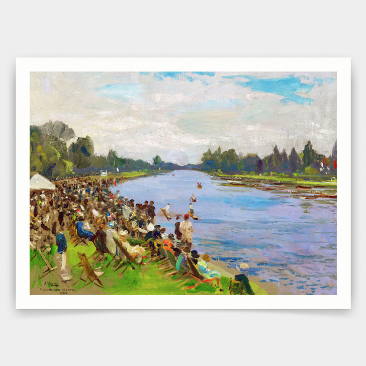 Sir John Lavery,Maidenhead Regatta,art prints,Vintage art,canvas wall art,famous art prints,V4995