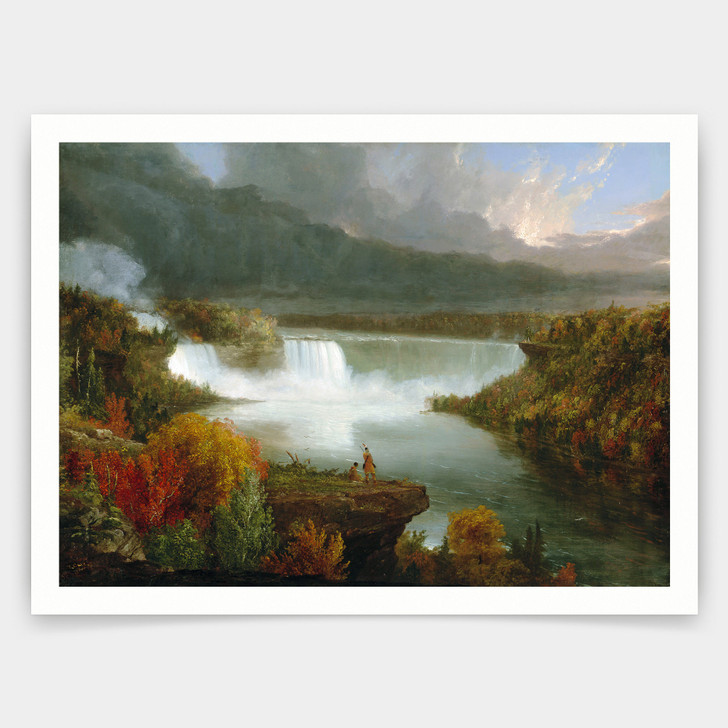 Thomas Cole,Distant View of Niagara Falls, 1830,art prints,Vintage art,canvas wall art,famous art prints,V5021