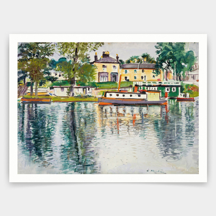 Leslie Hunter,Reflections, Balloch,art prints,Vintage art,canvas wall art,famous art prints,q1205