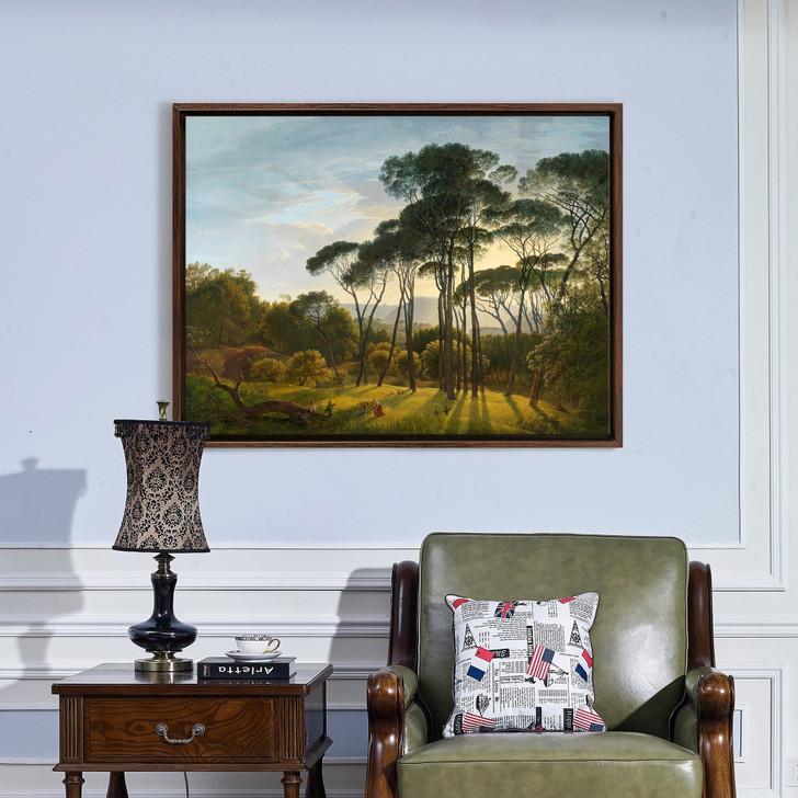 Hendrik Voogd,Italian Landscape with Umbrella Pines,large wall art,framed wall art,canvas wall art,large canvas,M4056