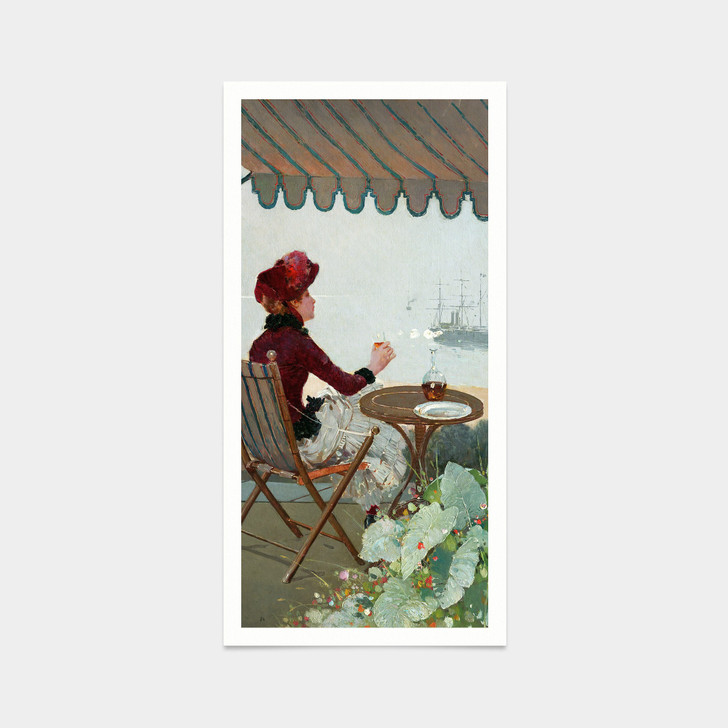 Jean Beraud,Seaside Cafe, 1884,art prints,Vintage art,canvas wall art,famous art prints,vertical narrow prints,V7720