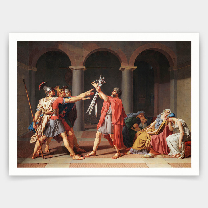 Jacques-Louis David,The Oath of the Horatii,art prints,Vintage art,canvas wall art,famous art prints,q1128