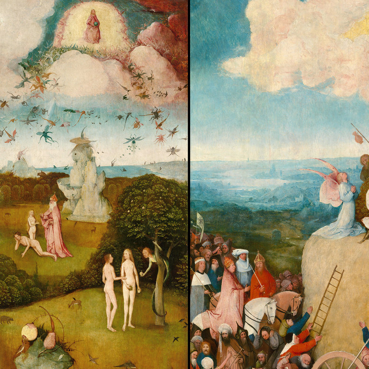 Hieronymus Bosch,The Haywain,Prado,art prints,Vintage art,canvas wall art,famous art prints,q1118