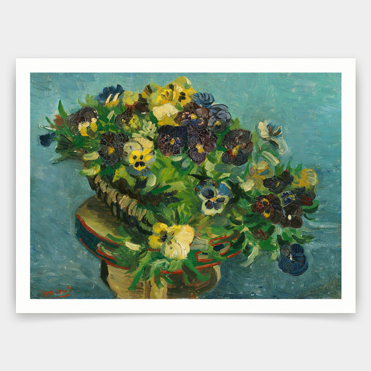 Vincent van Gogh,Basket of Pansies,art prints,Vintage art,canvas wall art,famous art prints,V5074