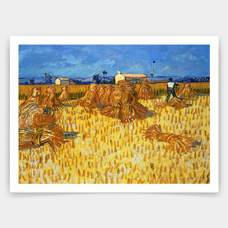 Vincent van Gogh,Harvest In Provence, June 1888,art prints,Vintage art,canvas wall art,famous art prints,V5083