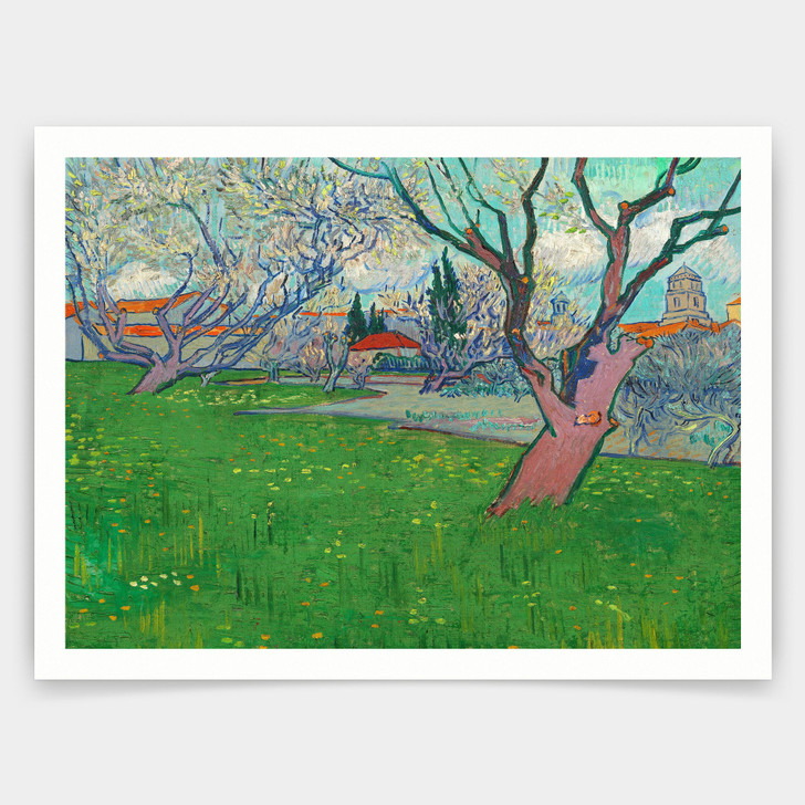 Vincent van Gogh,Orchards in Blossom, View of Arles,art prints,Vintage art,canvas wall art,famous art prints,V5091