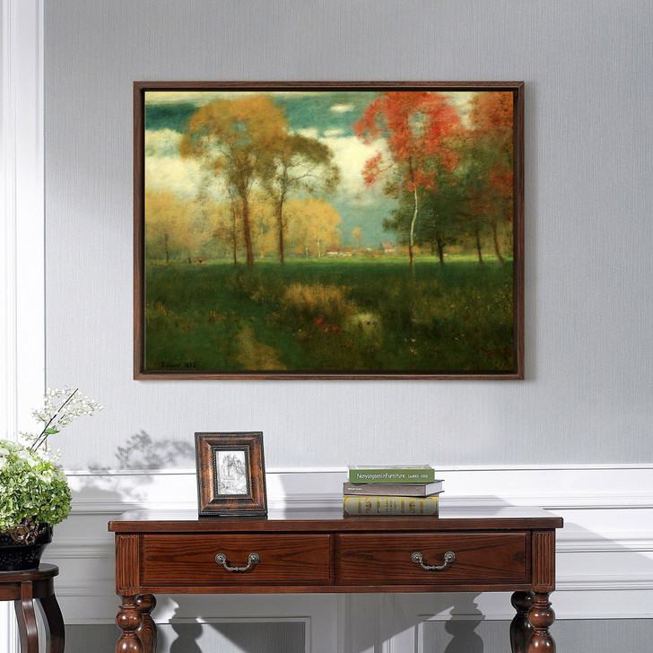 George Inness Snr,Sunny Autumn Day, 1892,large wall art,framed wall art,canvas wall art,large canvas,M3877