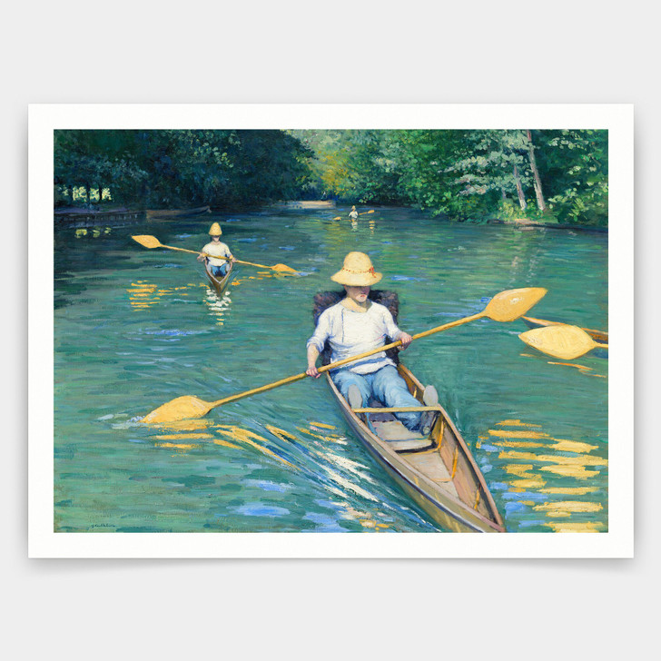 Gustave Caillebotte,Skiffs,1877,art prints,Vintage art,canvas wall art,famous art prints,q1052