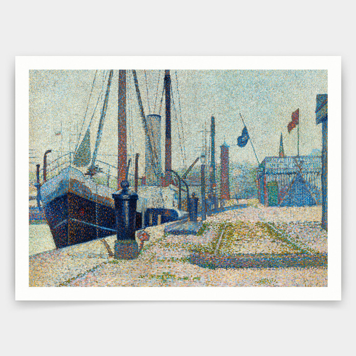Georges Seurat,The „Maria“ at Honfleur,art prints,Vintage art,canvas wall art,famous art prints,q1044
