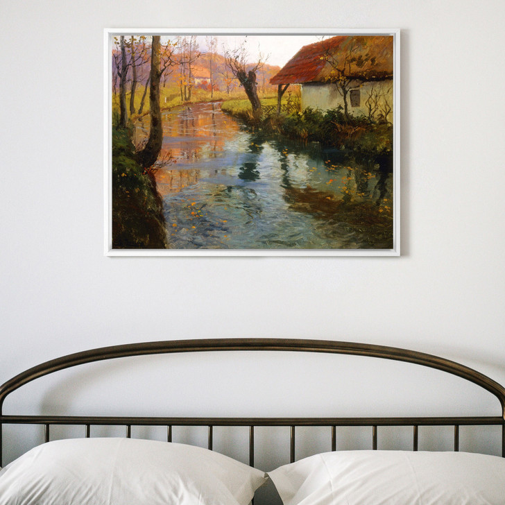 Fritz Thaulow ,The Mill Stream,large wall art,framed wall art,canvas wall art,large canvas,M3830
