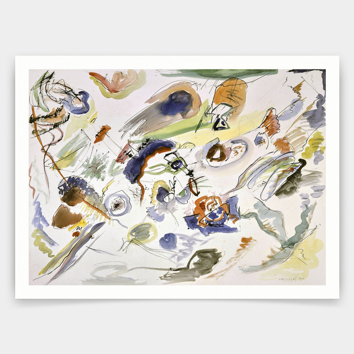 Wassily Kandinsky,Untitled,Watercolor Abstract Art,Abstract Wall Art,art prints,Vintage art,canvas wall art,famous art prints,V5136