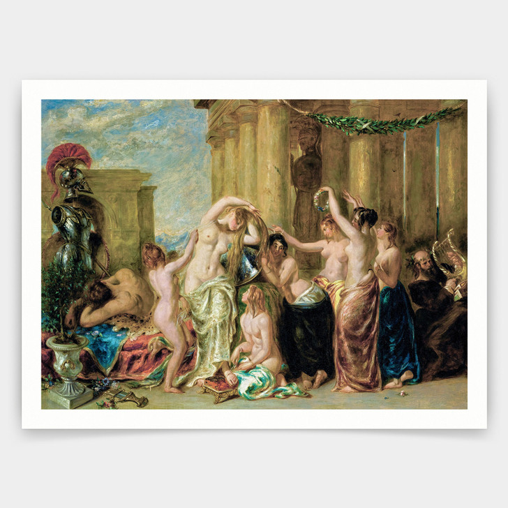 William Etty,Venus and her Satellite,art prints,Vintage art,canvas wall art,famous art prints,V5150